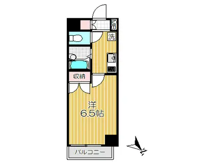 HF武蔵小山レジデンス(1K/2階)の間取り写真