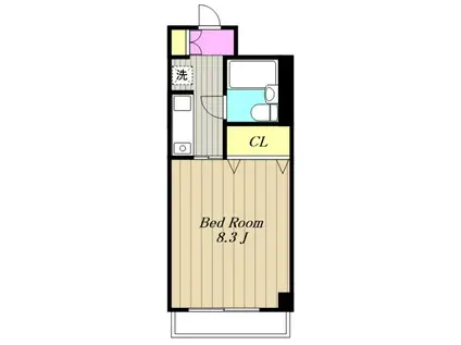 AD百合ヶ丘(1K/3階)の間取り写真