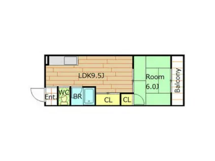 カーサビアンカ(1LDK/5階)の間取り写真