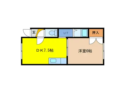 メゾンドフェイマス(1DK/3階)の間取り写真