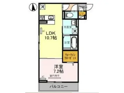 VIER CASAD(1LDK/3階)の間取り写真