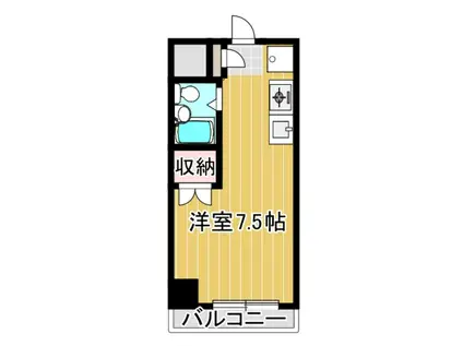 メゾン大洋PARTII(ワンルーム/4階)の間取り写真