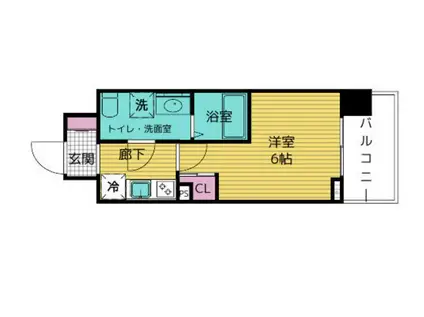 N レガシア目黒リバーコート(1K/2階)の間取り写真