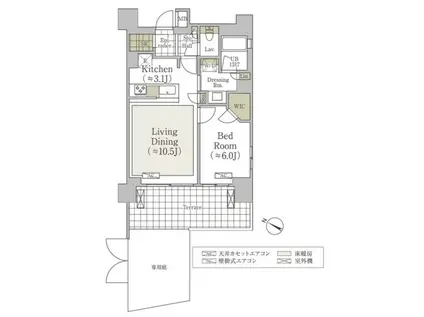 S.CLASSE松濤(1LDK/1階)の間取り写真