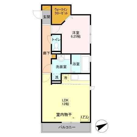 SEJOUR BOW(1LDK/3階)の間取り写真