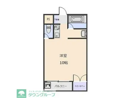 クオリティハイツ稲荷町(ワンルーム/2階)の間取り写真