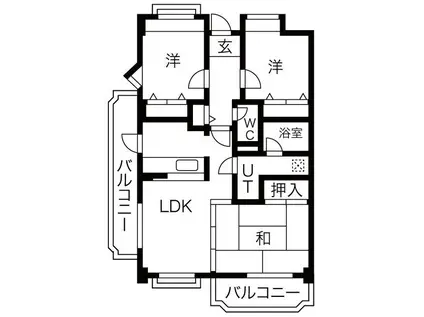 ドール辻井(3LDK/1階)の間取り写真