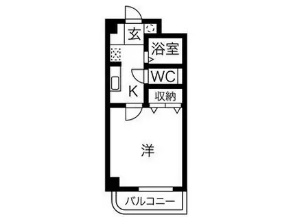 スターマンション(1K/4階)の間取り写真