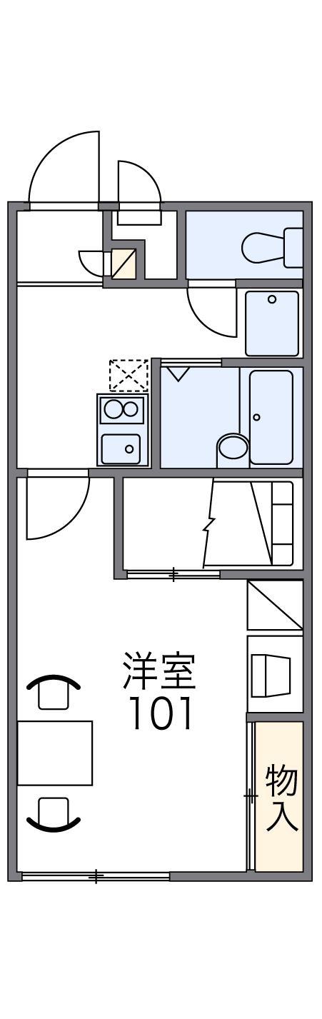 レオパレス今宿ハイツ(1K/2階)の間取り写真