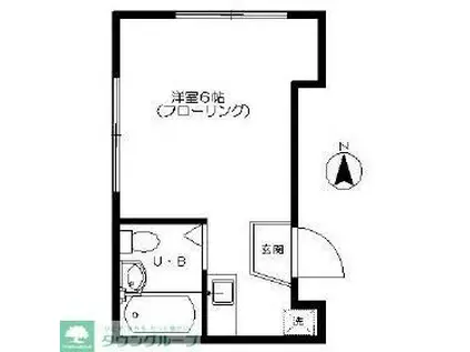 コーポアゼリア(ワンルーム/2階)の間取り写真