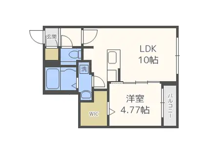 オリゾンテ (1LDK/3階)の間取り写真