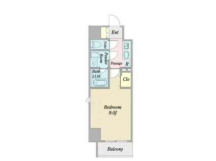 ALBERO(1K/8階)の間取り写真