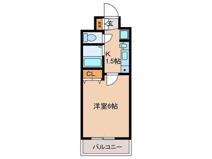 プレサンス名古屋城前(ワンルーム/10階)の間取り写真