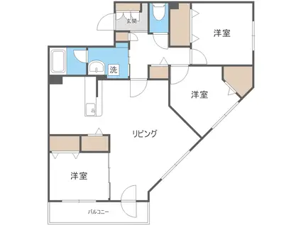 リーフウィング(3LDK/3階)の間取り写真