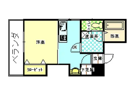 新大阪レジデンス小島(1DK/6階)の間取り写真