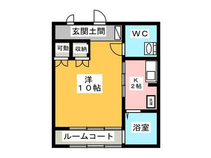 コートスピカ(1K/1階)の間取り写真