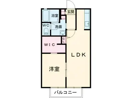 レジェンド(1LDK/2階)の間取り写真