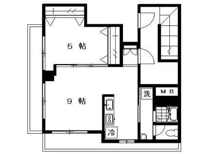 サンハイツ椎名町(1LDK/3階)の間取り写真