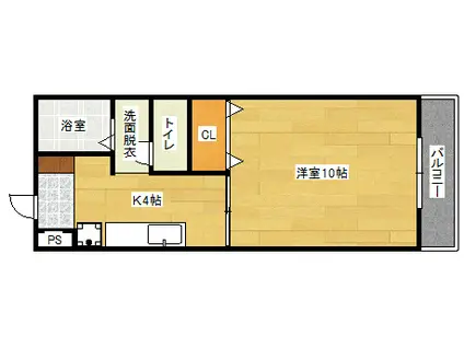 サンライズ伴駅前ビル(1K/2階)の間取り写真