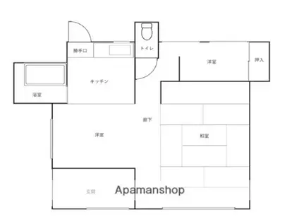 佐野町アパート(3DK/1階)の間取り写真