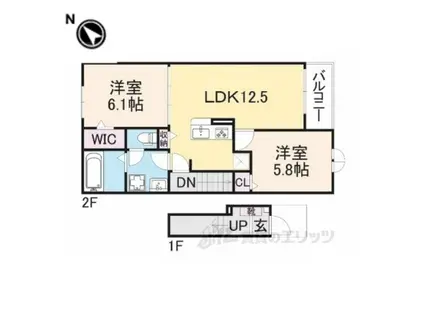 ファミリエ(2LDK/2階)の間取り写真