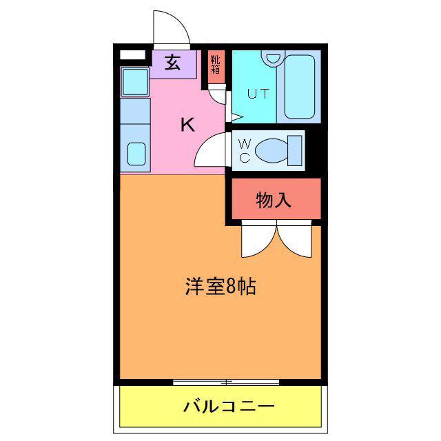 カプチーノ(1K/2階)の間取り写真
