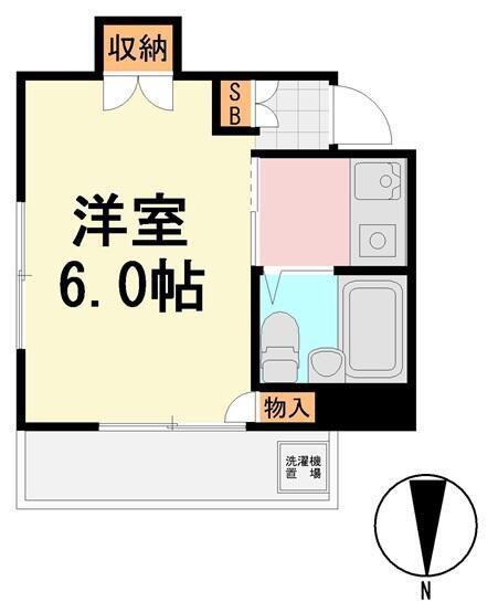 メゾンタカクラ(1K/3階)の間取り写真