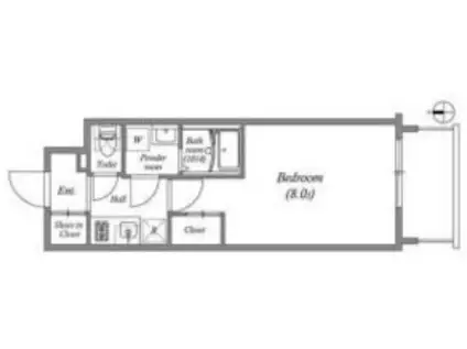 アドバンス大阪シック(1K/4階)の間取り写真