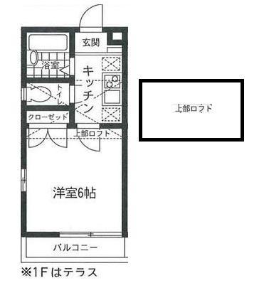 プラナス大口III(1K/1階)の間取り写真