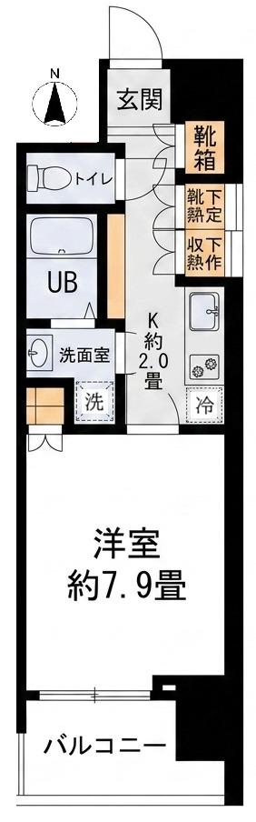 アンビエンテ四ツ橋(1K/11階)の間取り写真