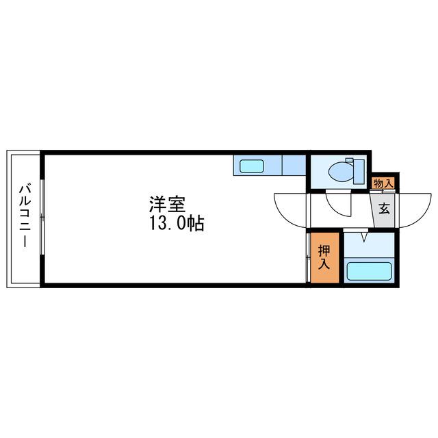 ホワイトパレス(ワンルーム/3階)の間取り写真