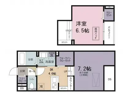 メゾン ド リーヴ(1DK/1階)の間取り写真