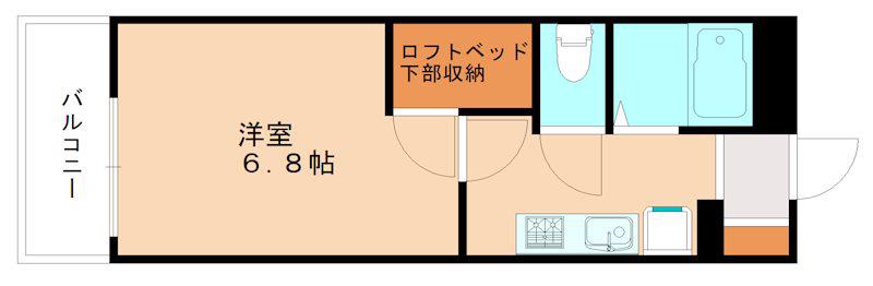 レオパレスシャルム宝(1K/4階)の間取り写真