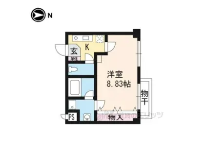 プラネシア星ノ子山科駅前(1K/3階)の間取り写真