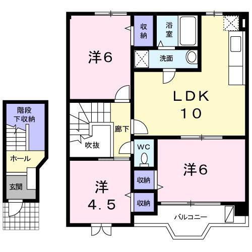 サントピアジュノー(3LDK/2階)の間取り写真