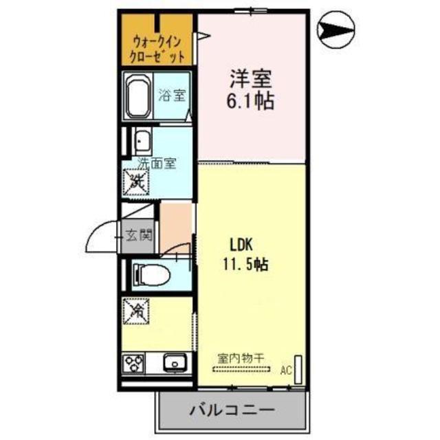 アドヴァンスライフ平野(1LDK/3階)の間取り写真