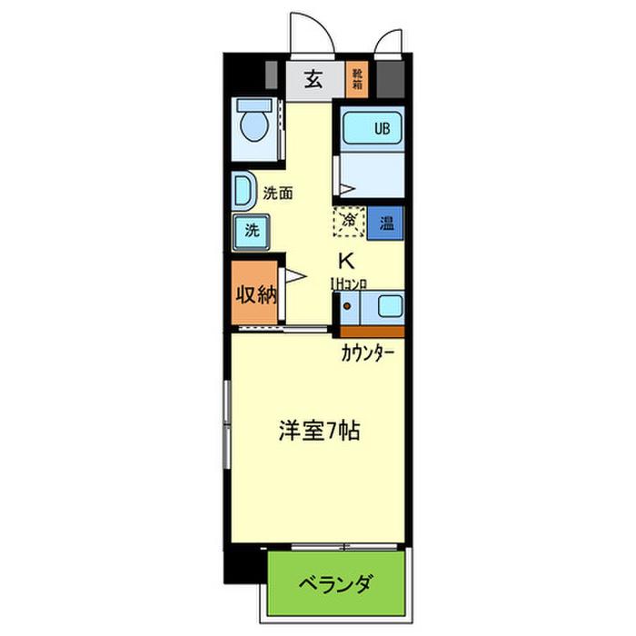 エナブル塚本(1K/8階)の間取り写真