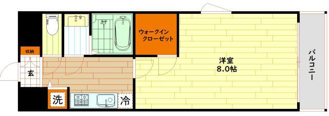 プロヴィスタ京橋ノースゲート(1K/7階)の間取り写真
