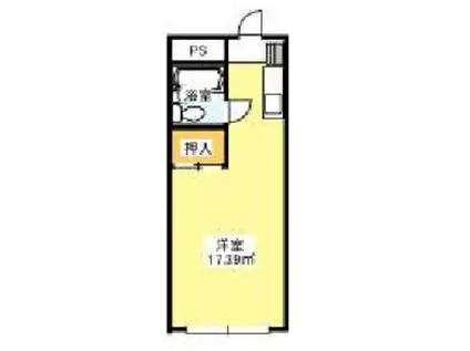 ホワイトウイング片倉II(ワンルーム/3階)の間取り写真