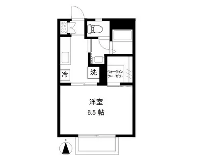 マーガレットハウス湘南台(1K/1階)の間取り写真