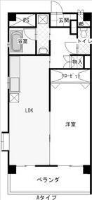 アピエ黄金(1LDK/3階)の間取り写真