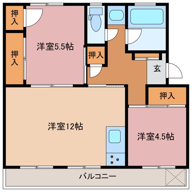 やよいマンションS-3(2LDK/4階)の間取り写真