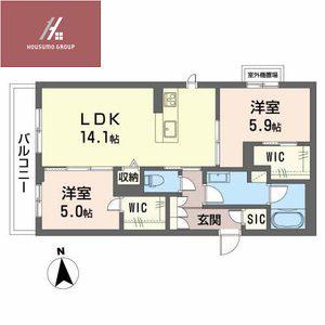 SHA MAISON さかえ(2LDK/3階)の間取り写真