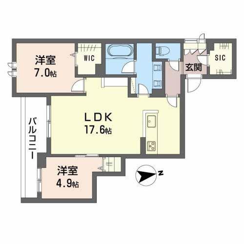 セ・メルヴェイユ(2LDK/3階)の間取り写真