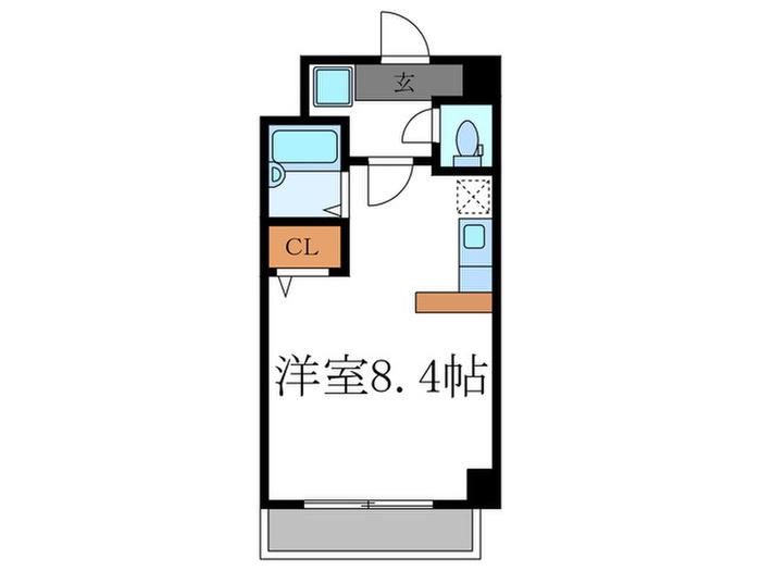 グリーンハイツ飛鳥(ワンルーム/2階)の間取り写真