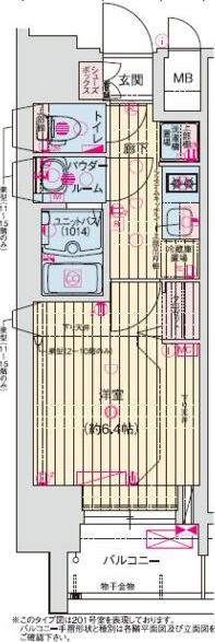 CREST TAPP新栄(1K/12階)の間取り写真