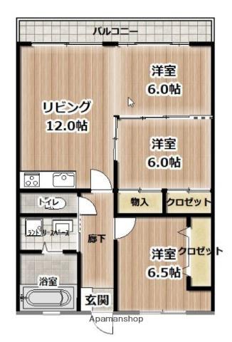 フォルトハイム12(2LDK/2階)の間取り写真