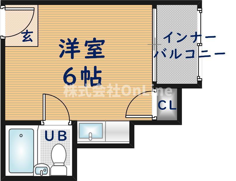 山田ビル(ワンルーム/4階)の間取り写真