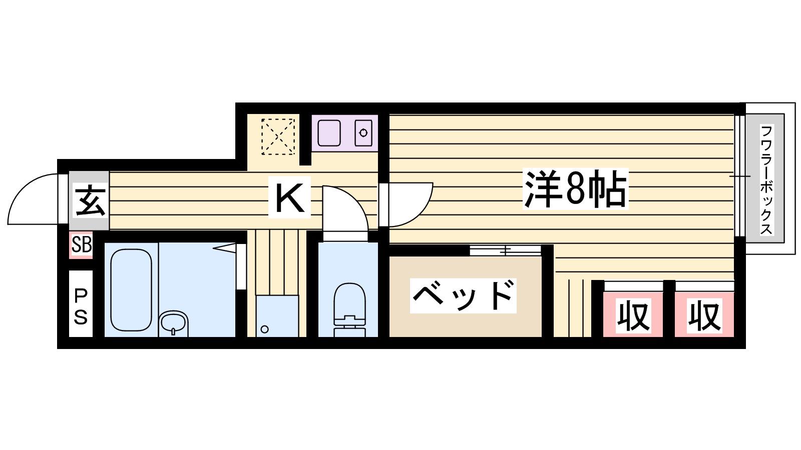 レオパレスMATSUDA(1K/1階)の間取り写真