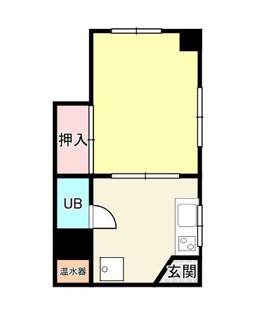 笹平ビル(1K/2階)の間取り写真